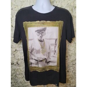 Michael Cherry Nino Black Tshirt, XL, Black, Graphic Print , Styled Up